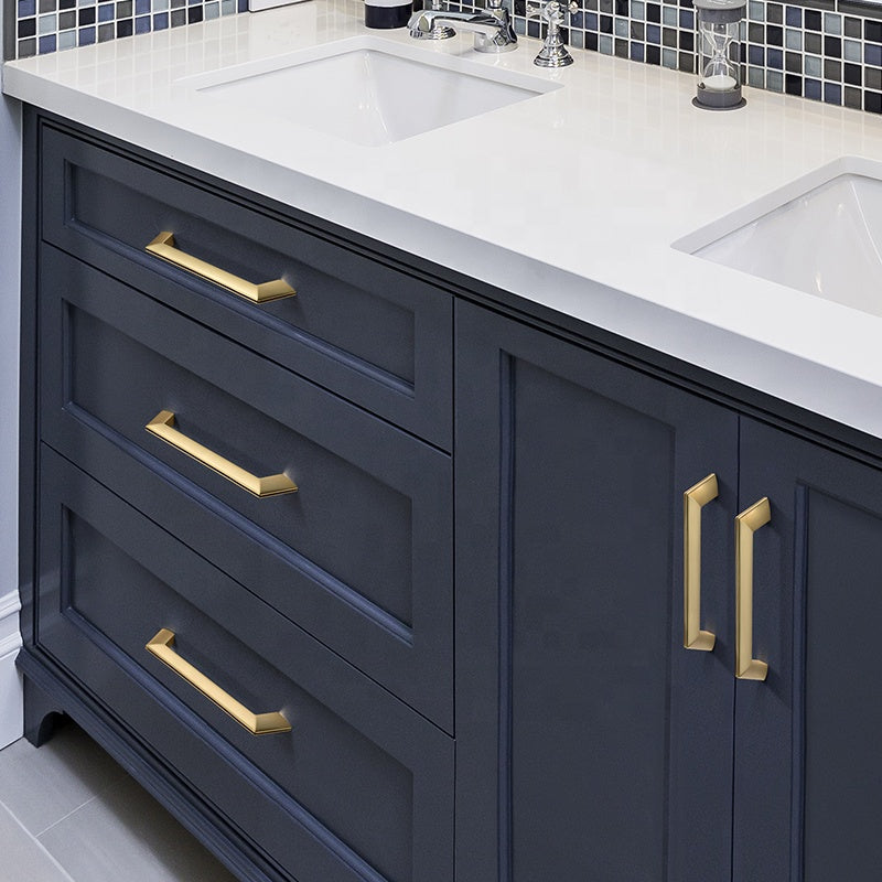 Unique Modern Brushed Brass Gold Cabinet Handles Pulls Knobs
