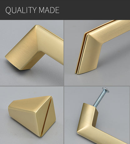 Unique Modern Furniture or Cabinet Doors or Drawer knobs & Pulls in Beautiful Brushed Gold